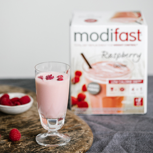 NYA Modifast LCD Raspberry - 8 mltider i gruppen Handla hr / Alla produkter hos Modifast (220048)