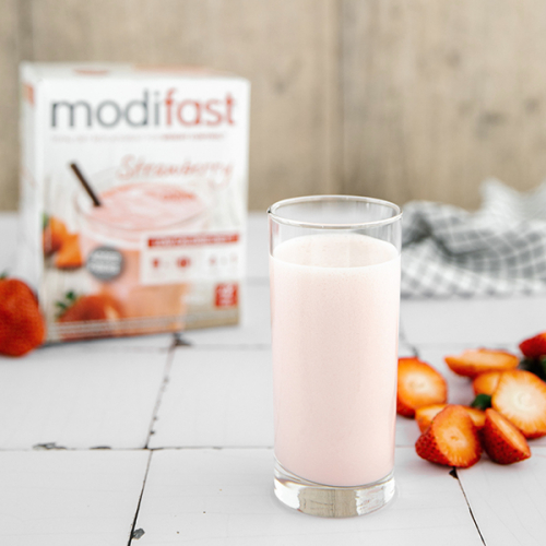 NYA Modifast LCD Strawberry - 8 mltider i gruppen Handla hr / Alla produkter hos Modifast (220058)