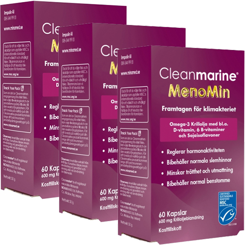 3-pack Cleanmarine MenoMin - 180 kapslar i gruppen  hos Modifast (300215)
