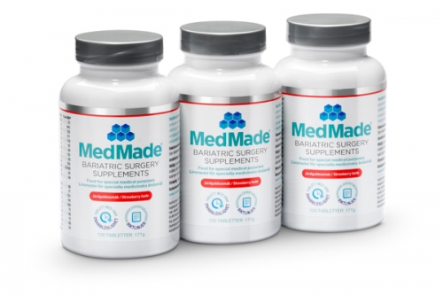 MedMade Bariatric Surgery Supplements Jordgubb, 3-pack i gruppen Handla här / MedMade vitamineraltillskott hos Modifast (881105)
